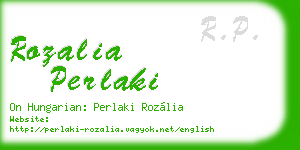 rozalia perlaki business card