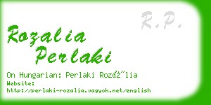 rozalia perlaki business card